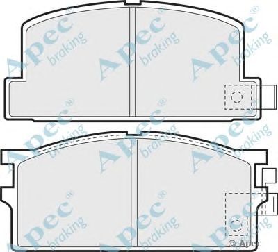 APEC BRAKING pad433 -  Комплект тормозных колодок, дисковый тормоз
